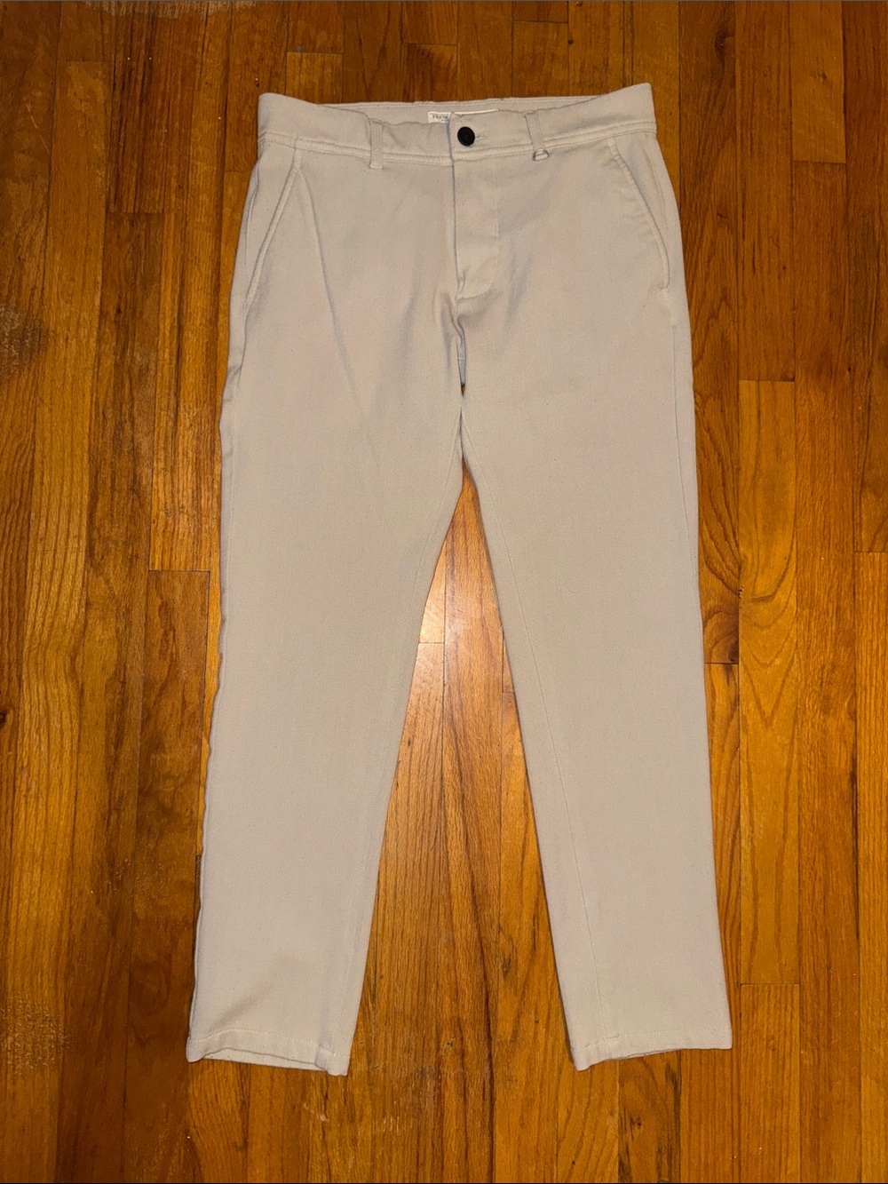 Men's Light Gray/Beige Casual Denim & Flowers Chino Pants Size 29